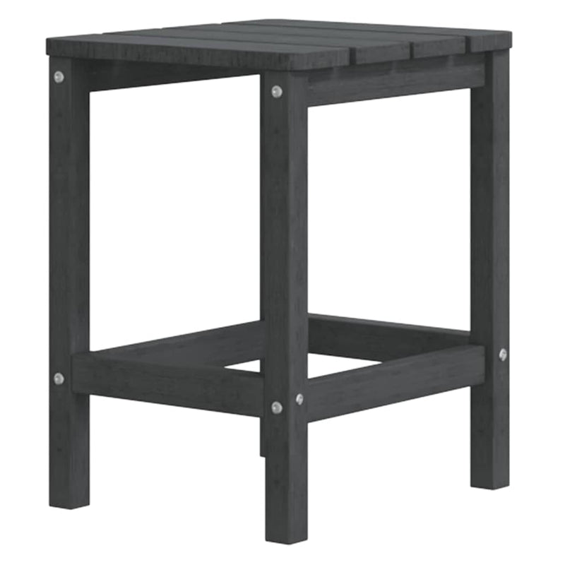 Scaune de grădină Adirondack cu masă, antracit, HDPE