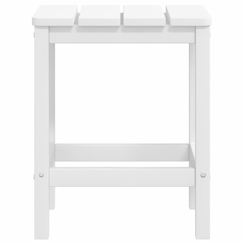 Scaun de grădină Adirondack cu masă și taburet, alb, HDPE