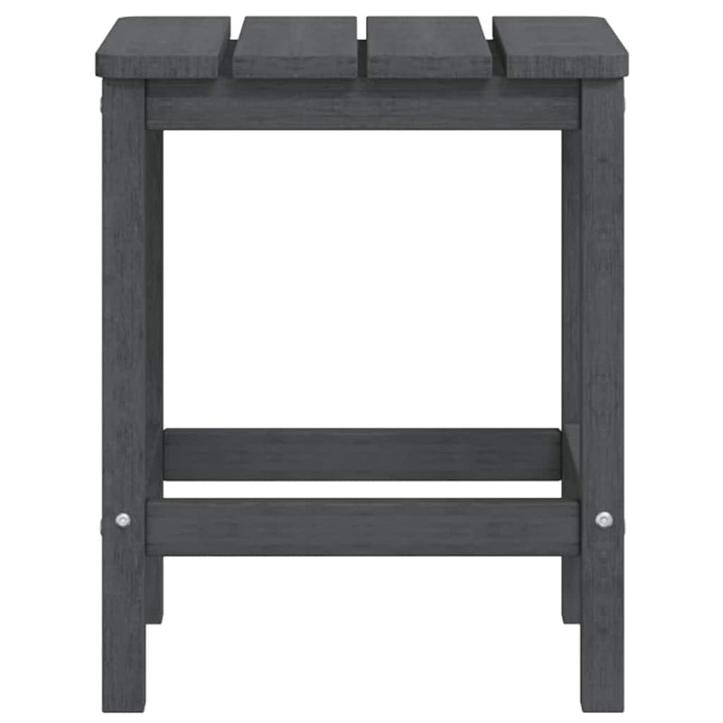 Scaune de grădină Adirondack cu taburet și masă, antracit, HDPE