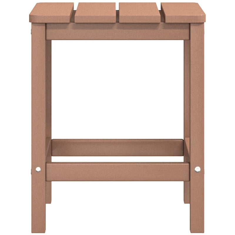 Scaune de grădină Adirondack cu masă și taburet, maro, HDPE