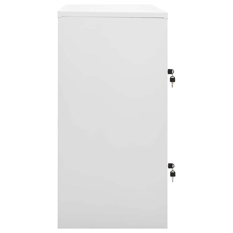 Dulapuri vestiar 2 buc. gri deschis/albastru 90x45x92,5 cm oțel