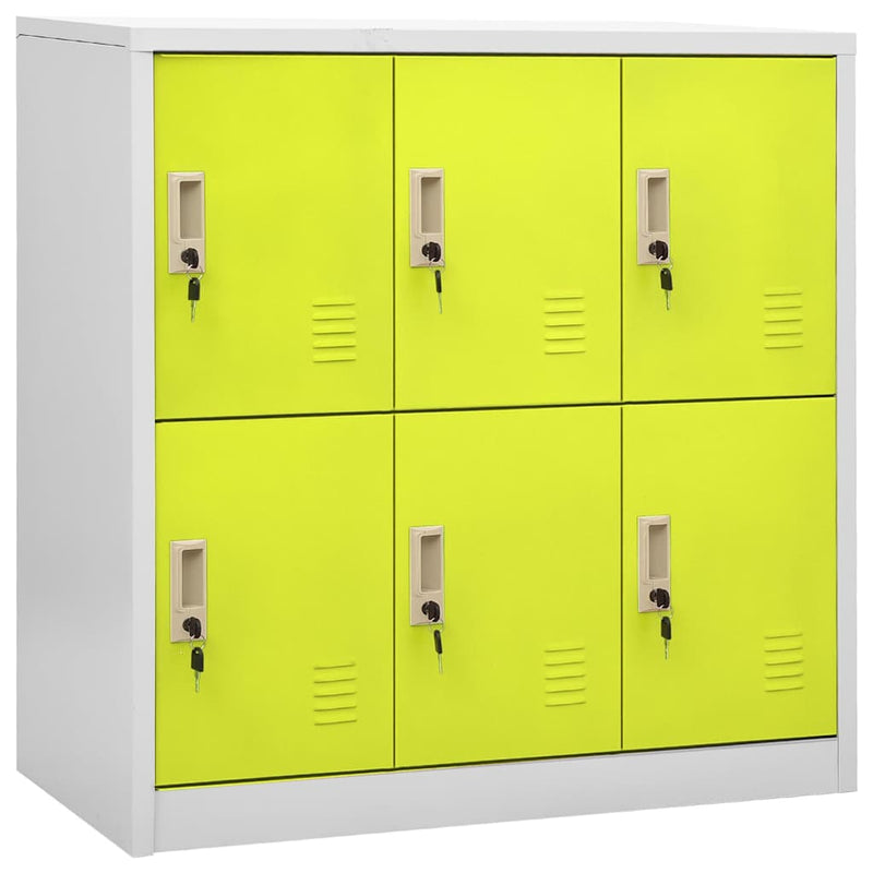 Dulapuri vestiar 2 buc. gri deschis și verde 90x45x92,5 cm oțel