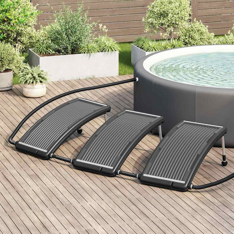 Panouri solare de încălzire piscină, 3 buc., 110x65 cm, curbat