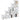 Organizator cub de depozitare, 15 cuburi, transparent, PP