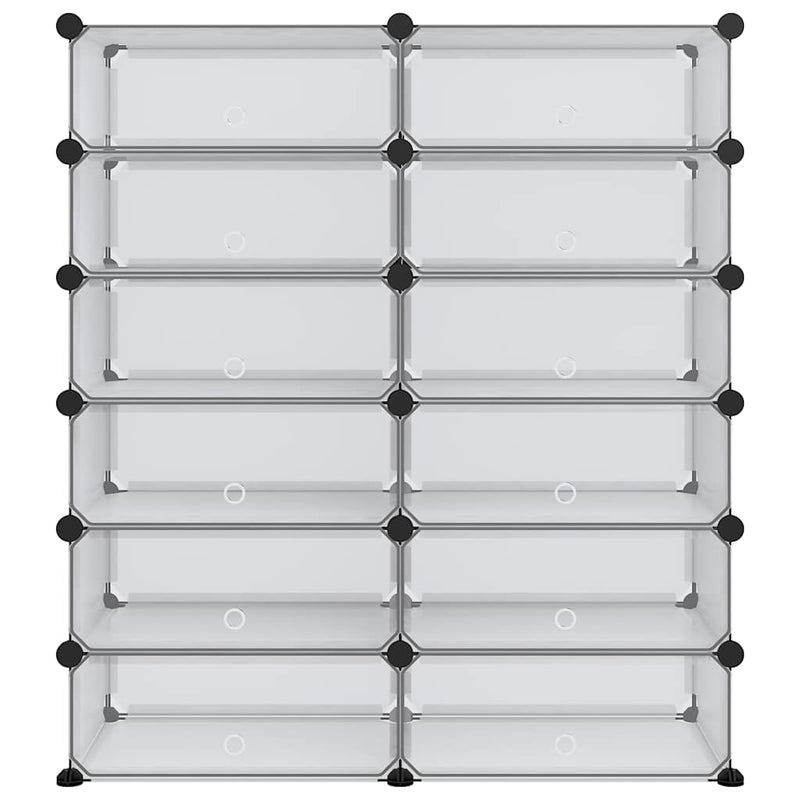 Suport de pantofi, transparent, 94,5x36,5x106 cm, PP