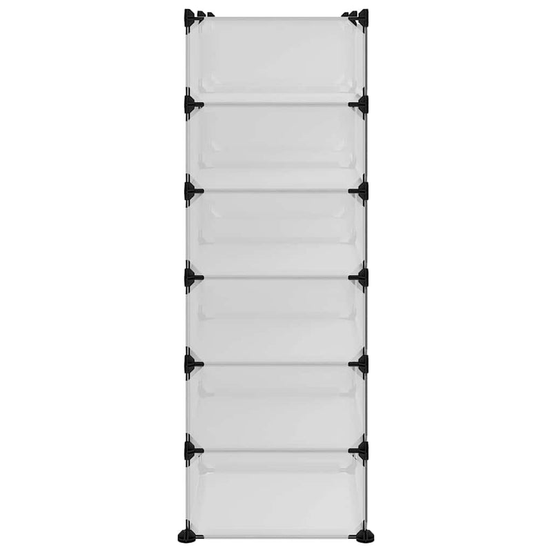 Suport de pantofi, transparent, 94,5x36,5x106 cm, PP
