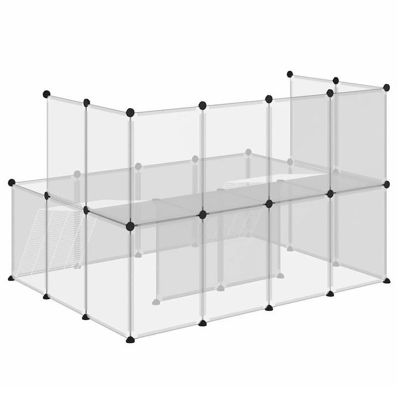 Cușcă pentru animale mici transparent 143x107x93 cm PP și oțel