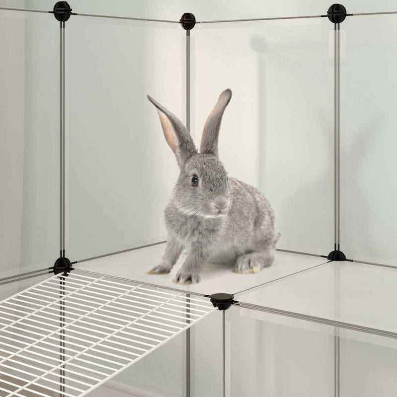 Cușcă pentru animale mici transparent 143x107x93 cm PP și oțel