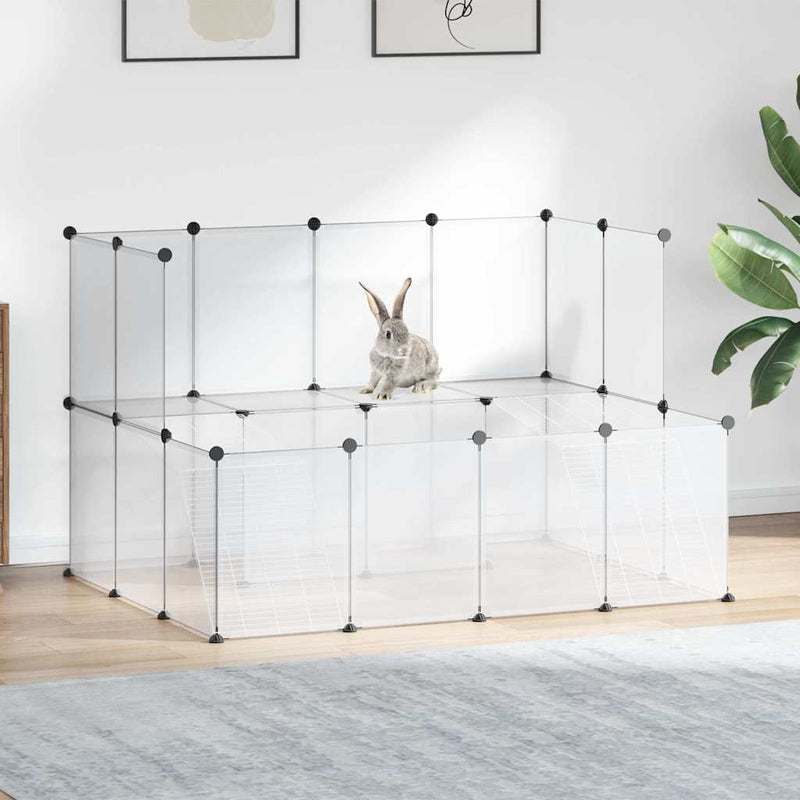Cușcă pentru animale mici transparent 143x107x93 cm PP și oțel