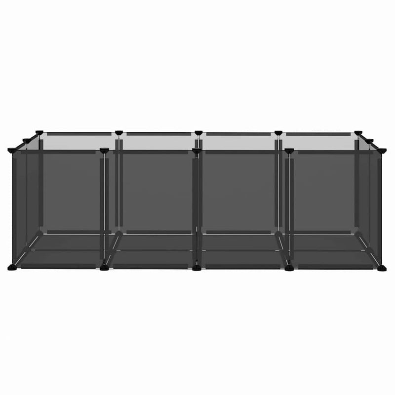 Cușcă pentru animale mici, negru, 144x74x46,5 cm, PP și oțel