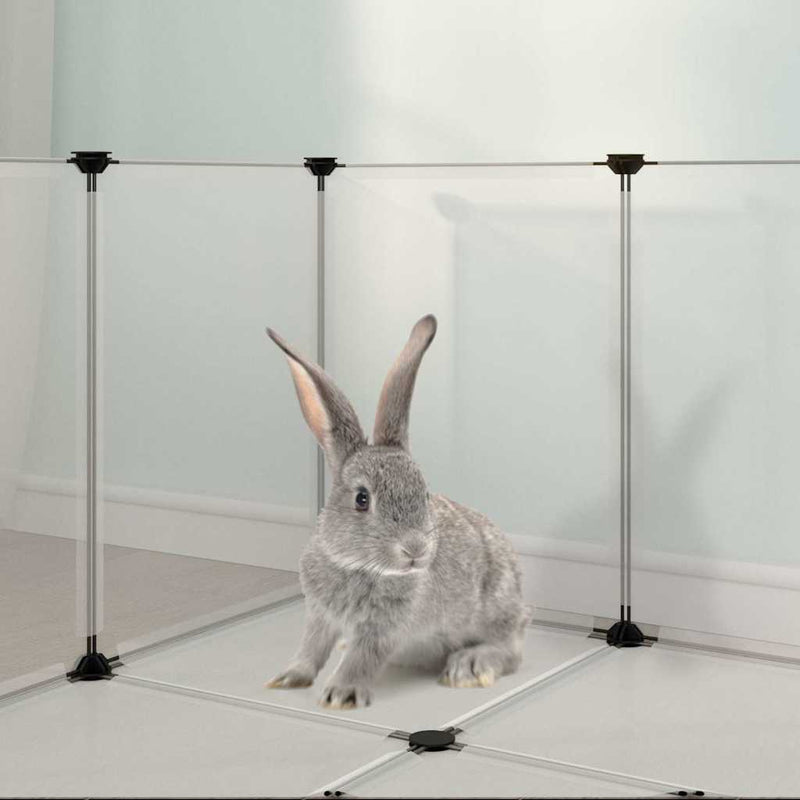 Cușcă pentru animale mici transparent 144x74x46,5 cm PP și oțel
