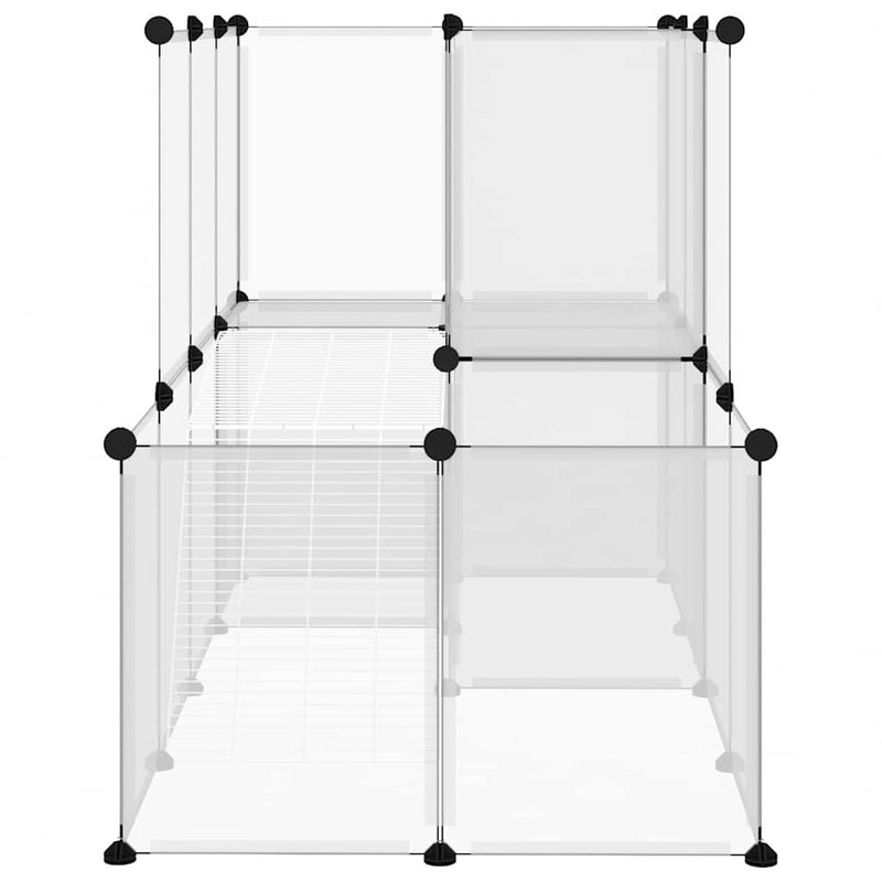 Cușcă pentru animale mici transparent 142x74x93 cm PP și oțel