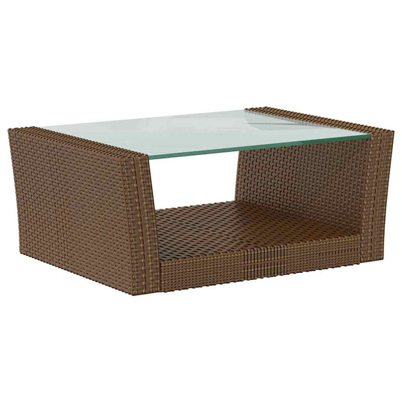 Set mobilier de grădină cu perne, 8 piese, maro, poliratan
