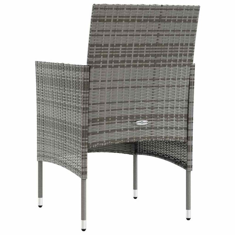 Set mobilier de grădină cu perne, 8 piese, gri, poliratan