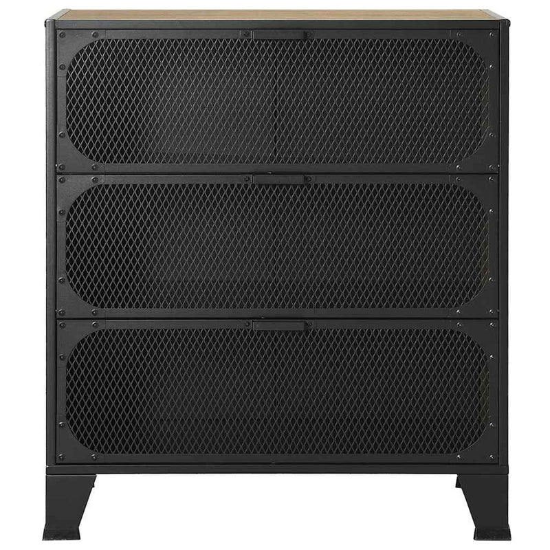 Dulapuri de depozitare 2 buc. maro rustic 72x36x82 cm metal/MDF