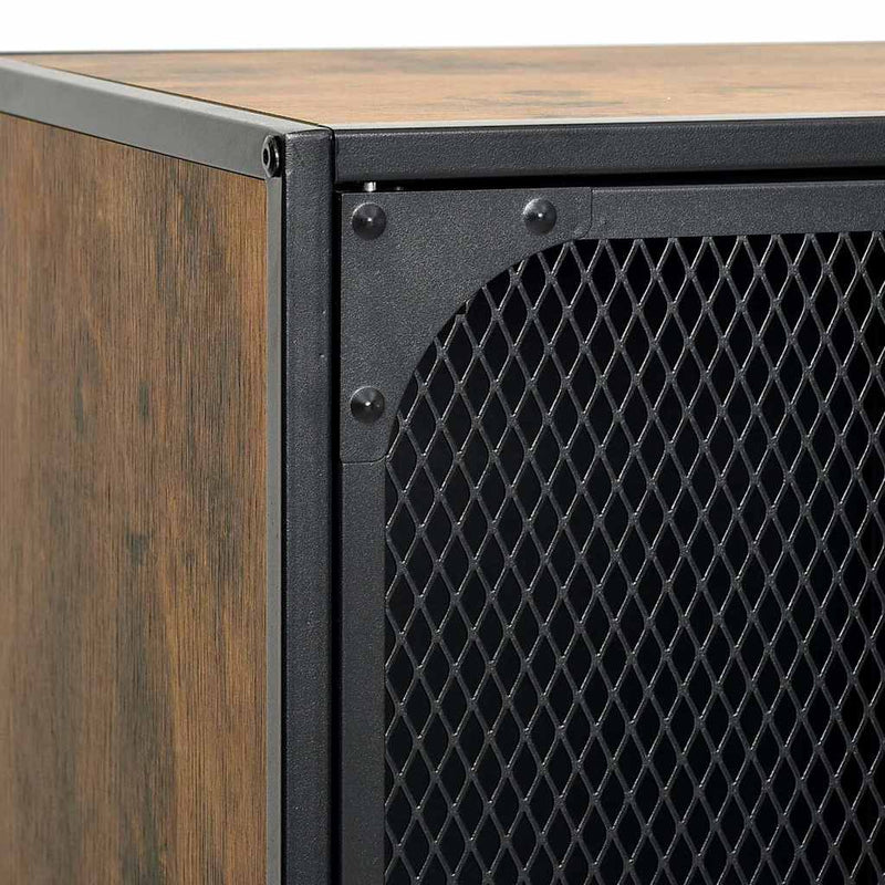 Dulapuri de depozitare 2 buc. maro rustic 72x36x82 cm metal/MDF