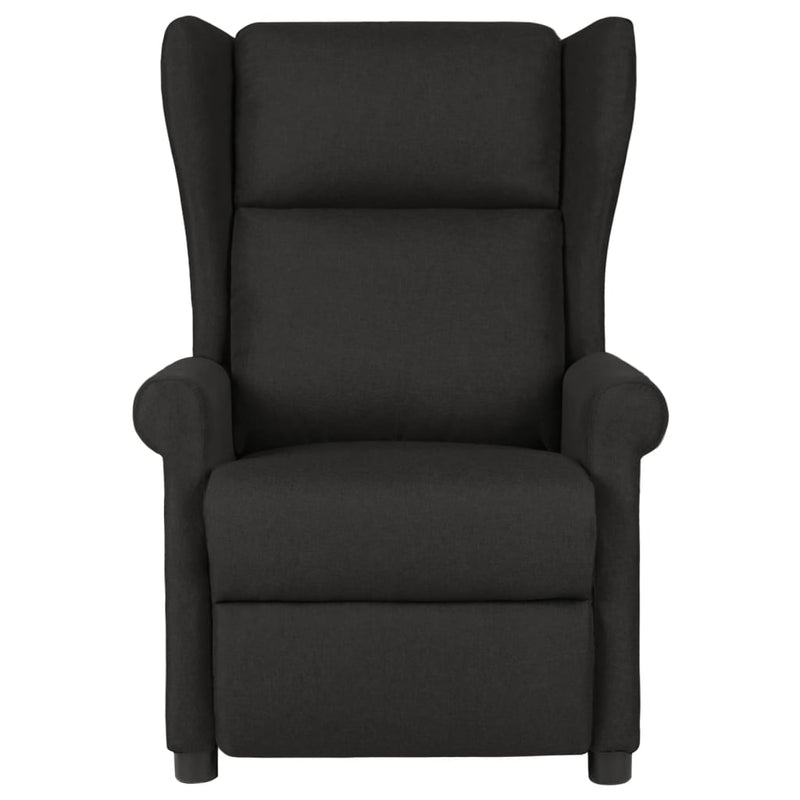 Fotoliu rabatabil, negru, material textil