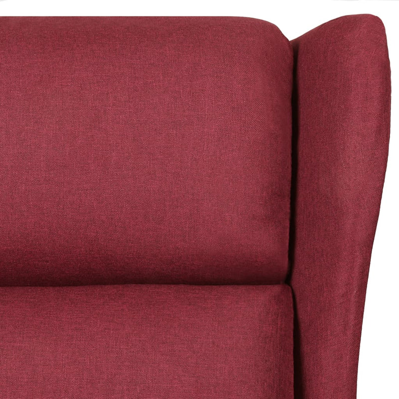 Fotoliu rabatabil, roșu vin, material textil
