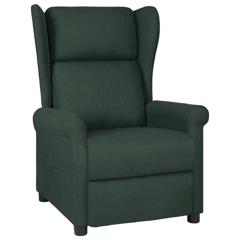 Fotoliu rabatabil, verde închis, material textil