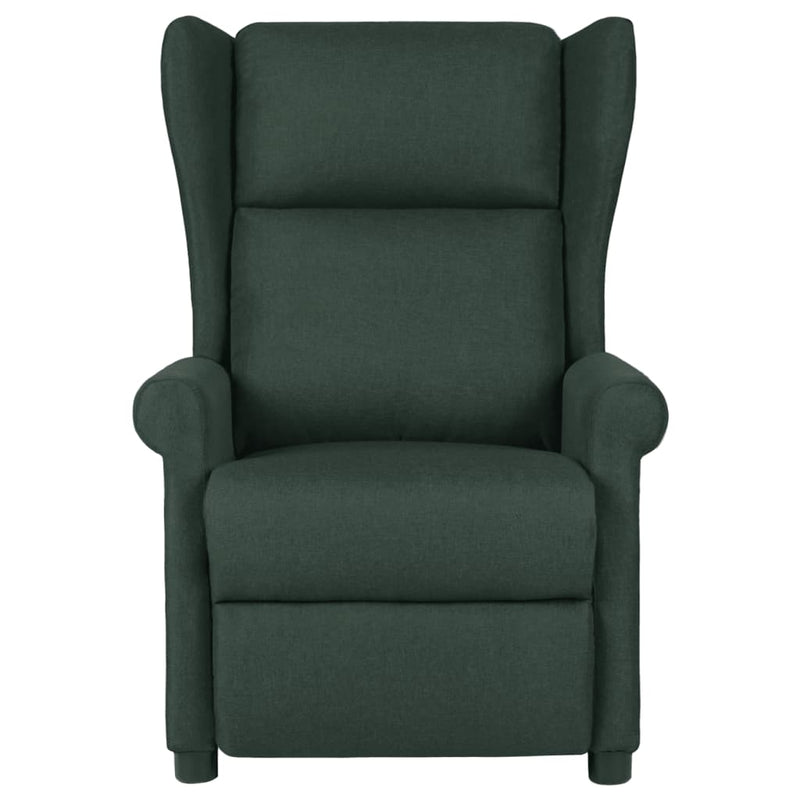 Fotoliu rabatabil, verde închis, material textil