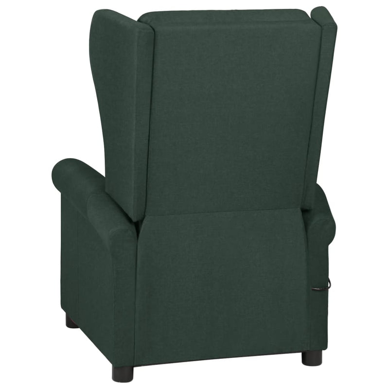 Fotoliu rabatabil, verde închis, material textil