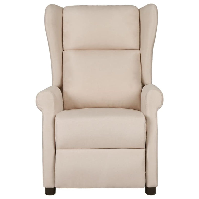 Fotoliu rabatabil, crem, material textil