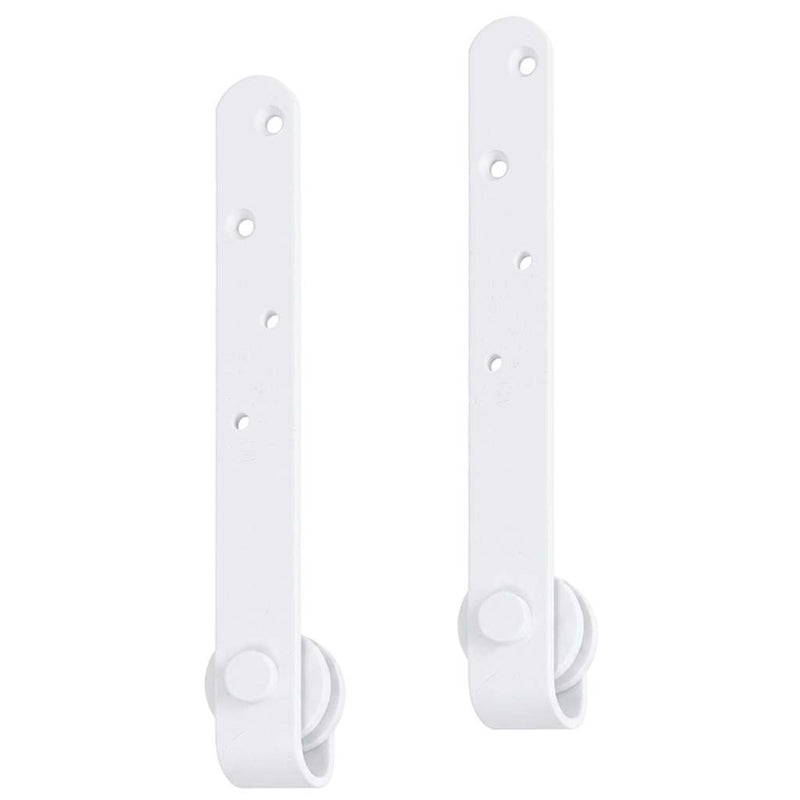 Set glisare ușă mini pentru dulap, alb, oțel carbon, 152 cm