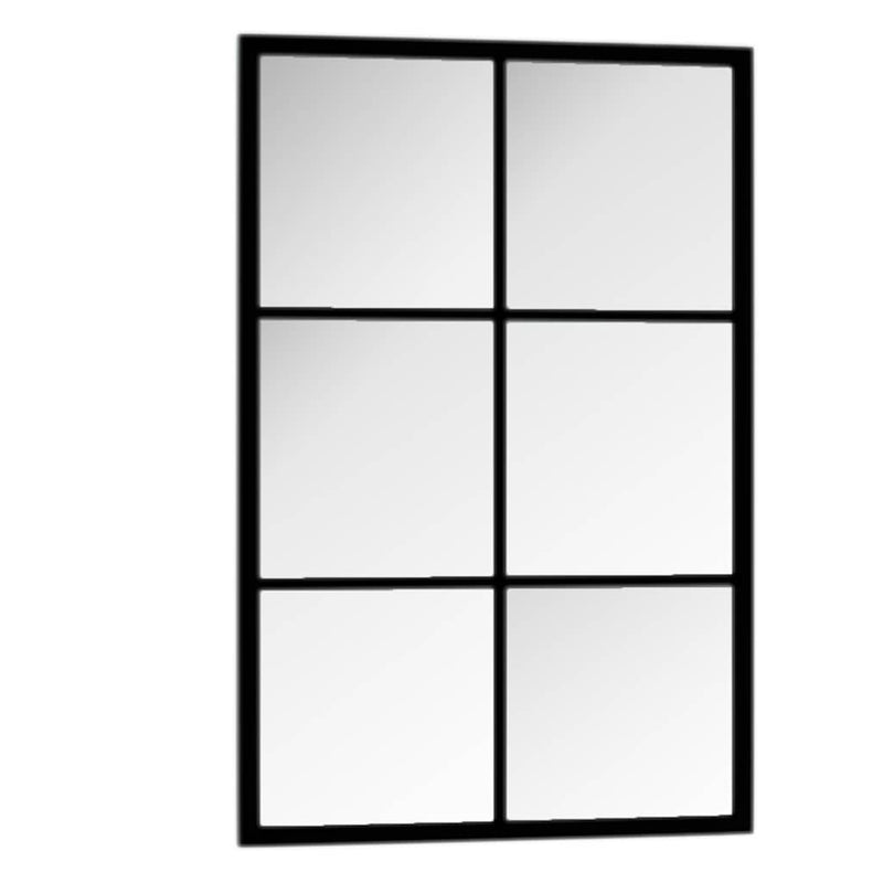 Oglindă de perete, negru, 60x40 cm, metal