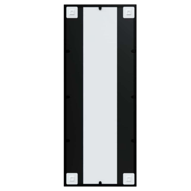 Oglindă de perete, negru, 100x40 cm, metal