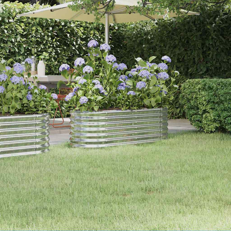 Strat înălțat grădină 114x40x36 cm oțel galvanizat