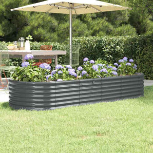 Strat înălțat grădină 224x80x36 cm oțel galvanizat