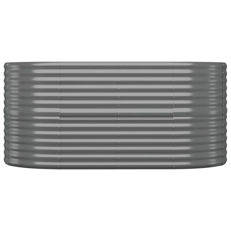 Strat înălțat grădină gri 152x80x68cm oțel galvanizat