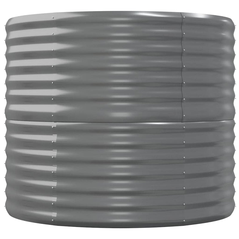 Strat înălțat grădină gri 152x80x68cm oțel galvanizat