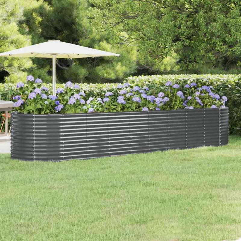 Strat înălțat grădină 396x100x68 cm oțel galvanizat