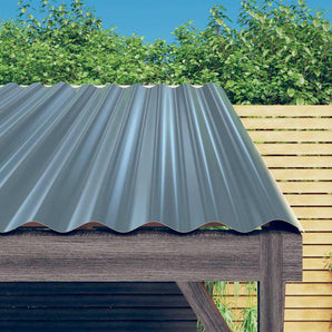 Panouri acoperiș 12 buc. gri 80x36 cm oțel galvanizat