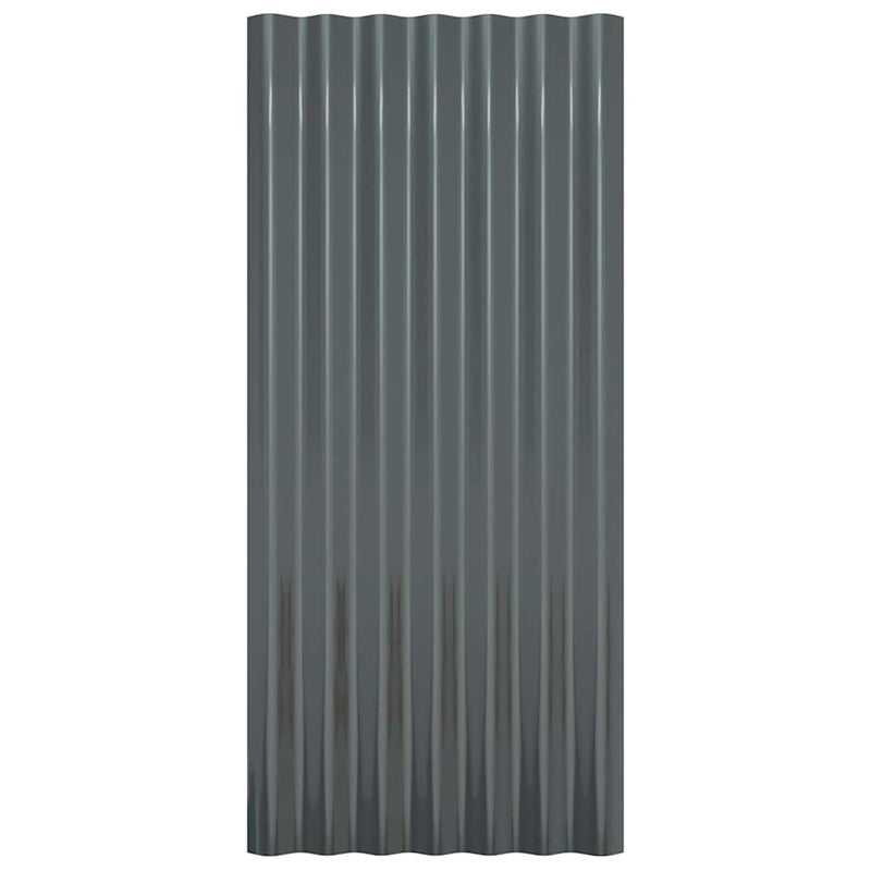 Panouri de acoperiș 36 buc. oțel galvanizat antracit 80x36 cm