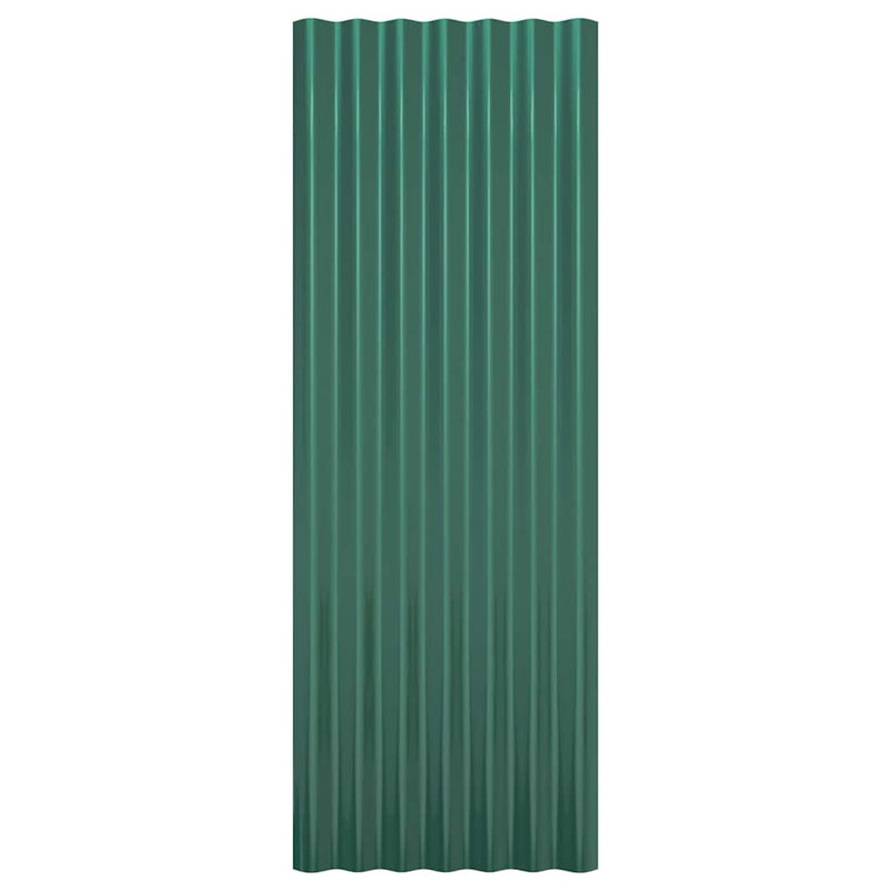 Panouri de acoperiș 12 buc. oțel galvanizat verde 100x36 cm