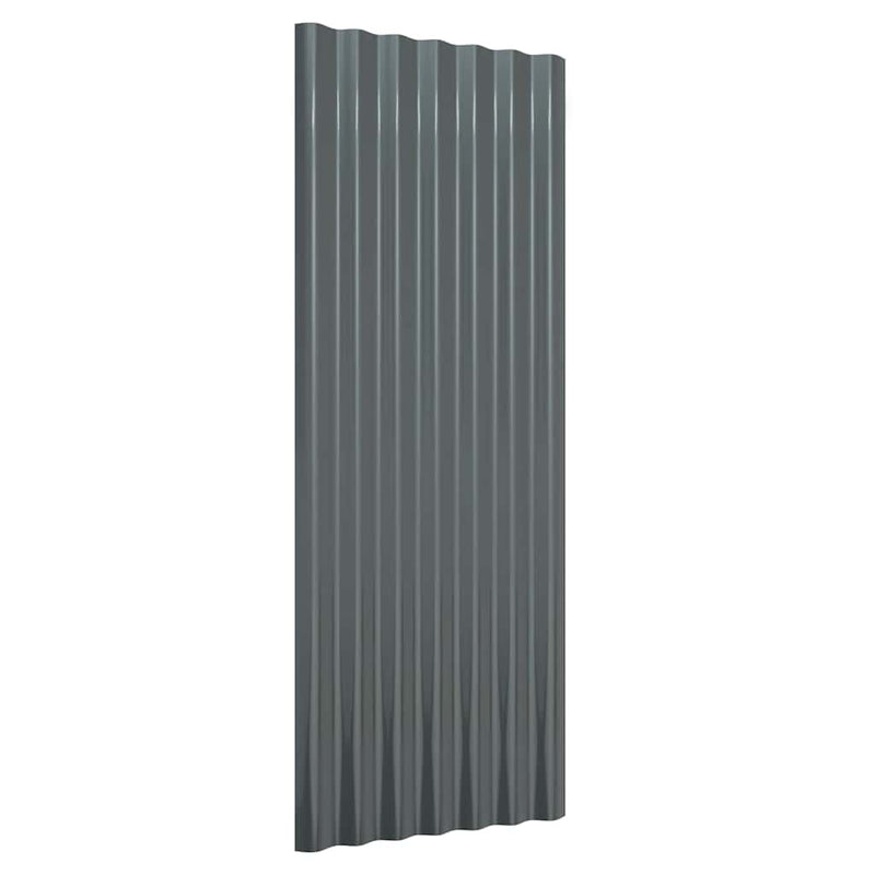Panouri de acoperiș 12 buc. oțel galvanizat antracit 100x36 cm
