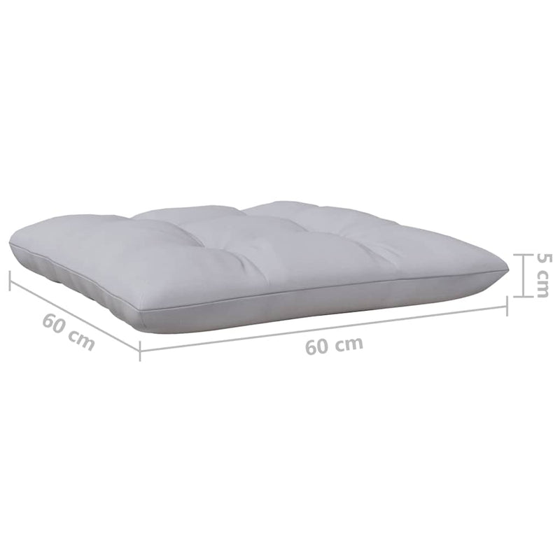 Set mobilier grădină cu perne, 4 piese, gri, lemn de pin