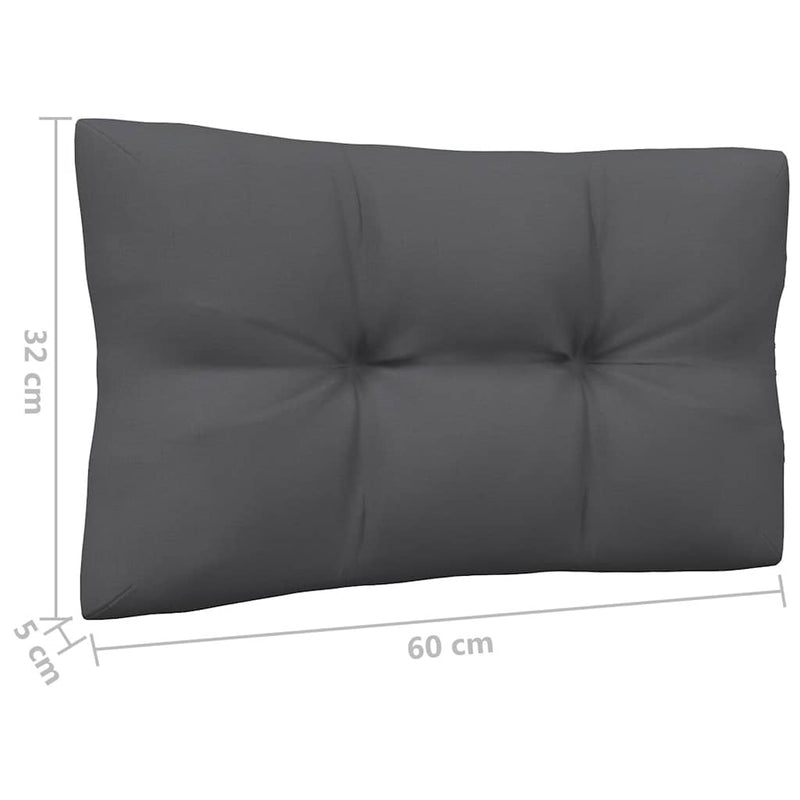 Set mobilier de grădină cu perne, 8 piese, antracit, lemn pin