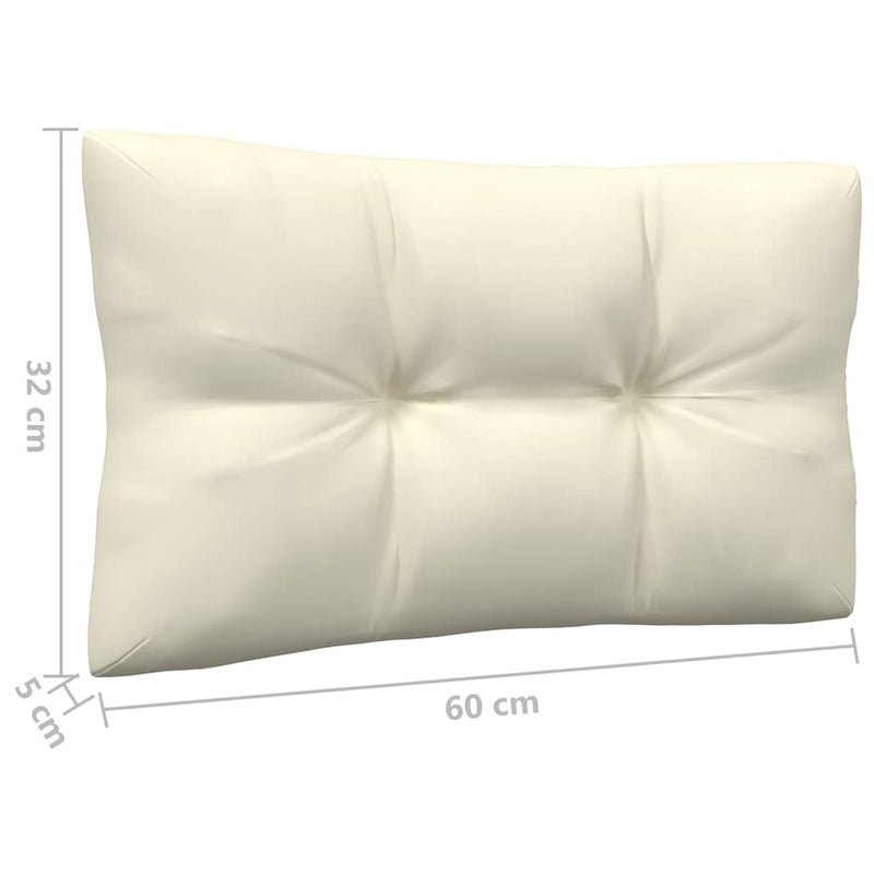 Set mobilier de grădină cu perne, 8 piese, crem, lemn de pin
