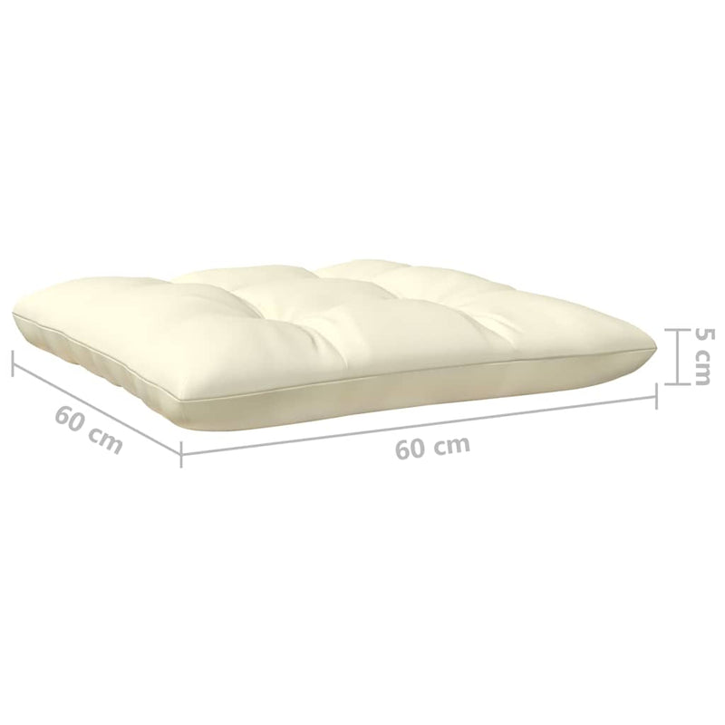 Set mobilier de grădină cu perne, 8 piese, crem, lemn de pin