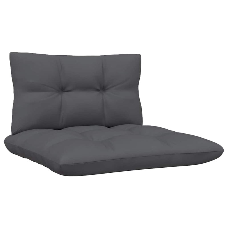 Set mobilier grădină cu perne antracit, 7 piese, lemn masiv pin
