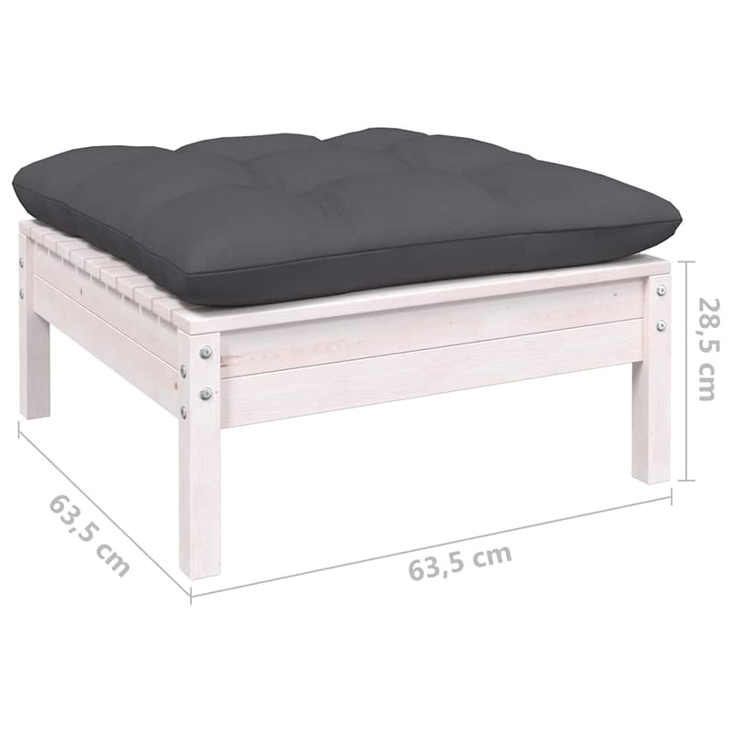 Set mobilier grădină cu perne antracit, 5 piese, lemn de pin