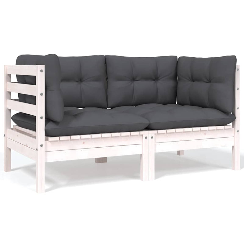 Set mobilier de grădină cu perne, 5 piese, lemn masiv de pin