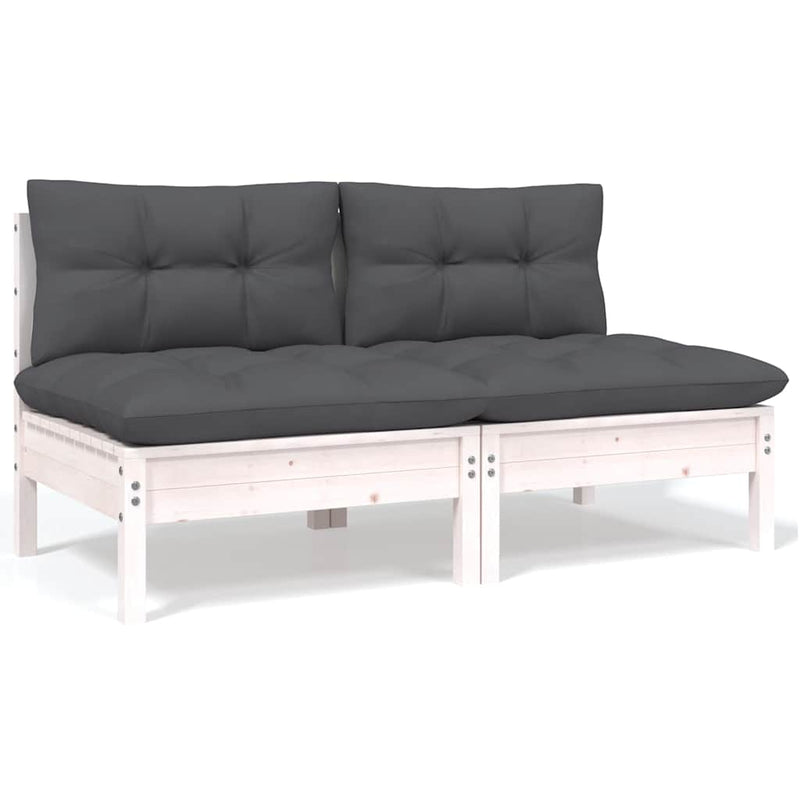 Set mobilier de grădină cu perne, 5 piese, lemn masiv de pin