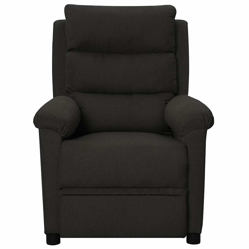 Fotoliu rabatabil, negru, material textil