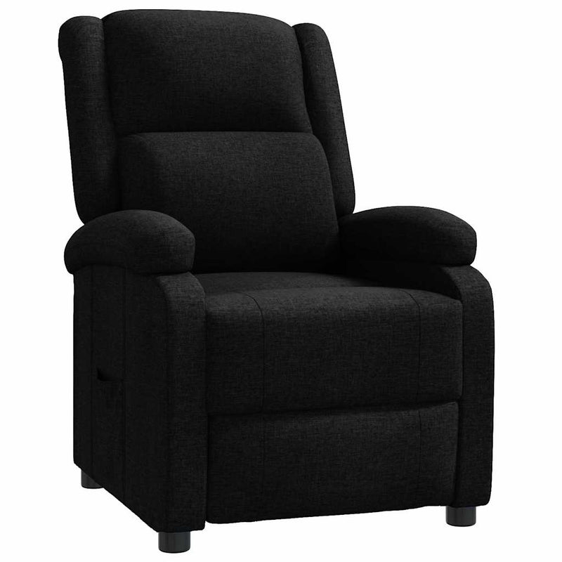 Fotoliu rabatabil, negru, material textil