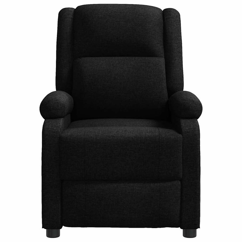 Fotoliu rabatabil, negru, material textil