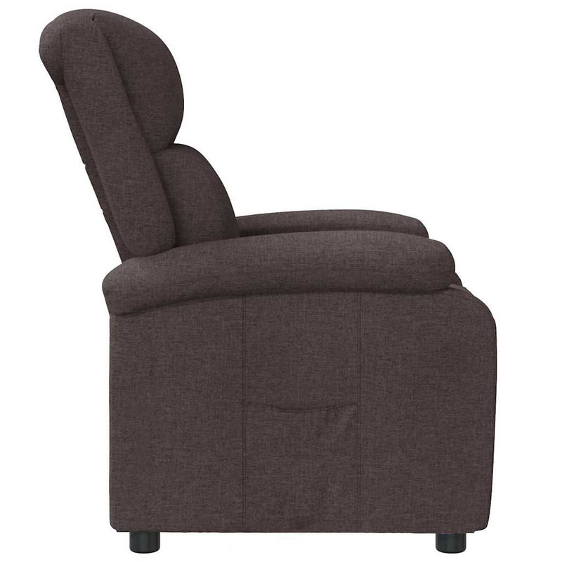 Fotoliu rabatabil, maro închis, material textil